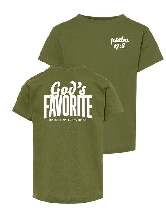 GOD'S FAVORITE TODDLER TEE (OLIVE)