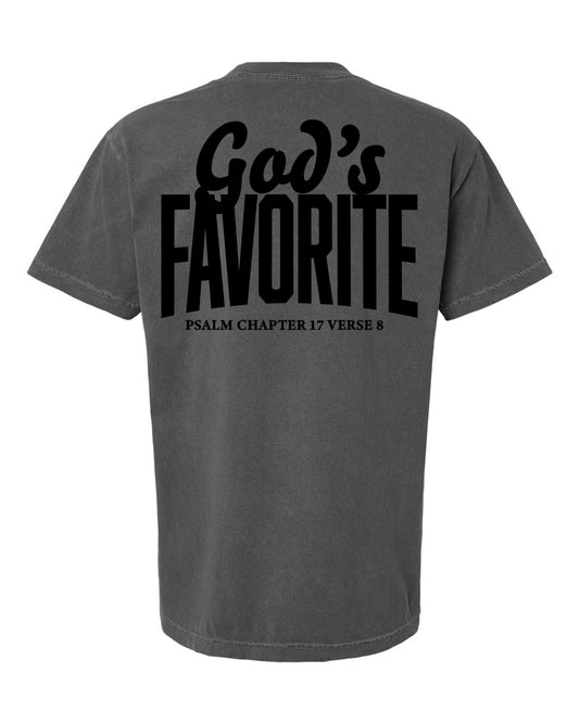 GOD'S FAVORITE TEE (CHARCOAL/BLK)