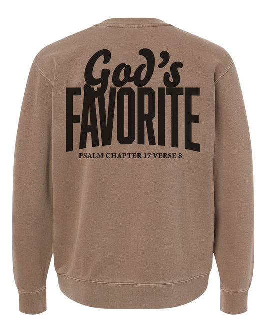 GOD'S FAVORITE CREWNECK (BROWN/BLK)