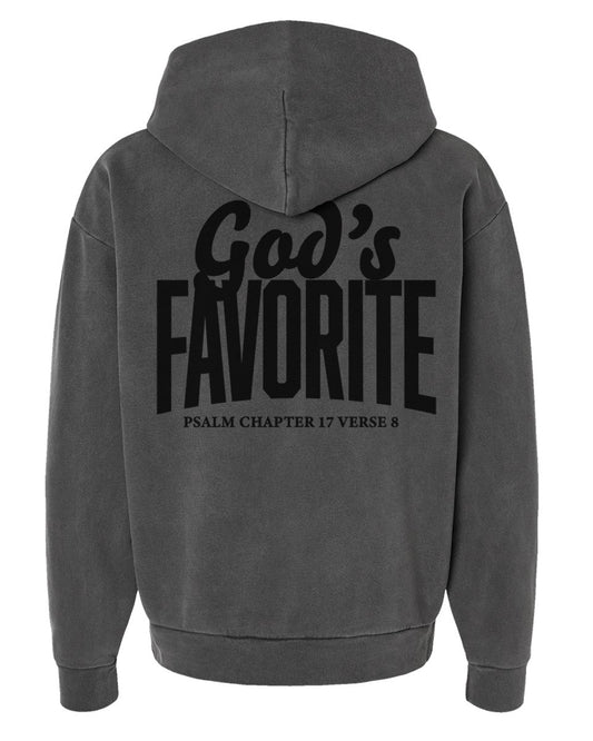 GOD'S FAVORITE HOODIE (CHARCOAL /BLK)