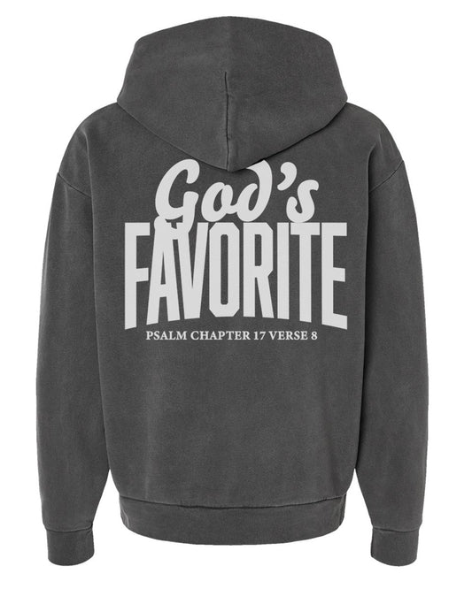 GOD'S FAVORITE HOODIE (CHARCOAL /WHT)