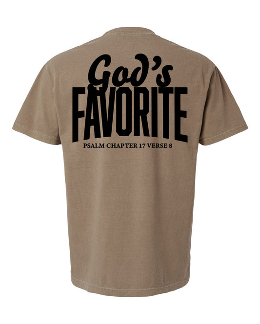 GOD'S FAVORITE TEE (BROWN/BLK)